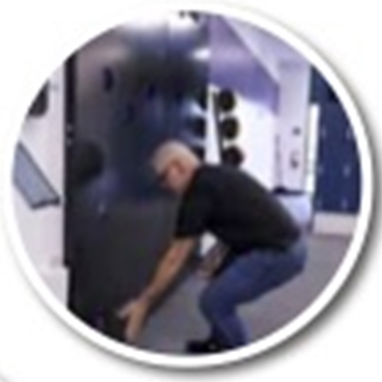 A member working on strength and mobility